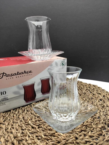 Paşabahçe Echo 12 Parça 6 Kişilik Çay Seti (420181-54321) ürün görseli 1