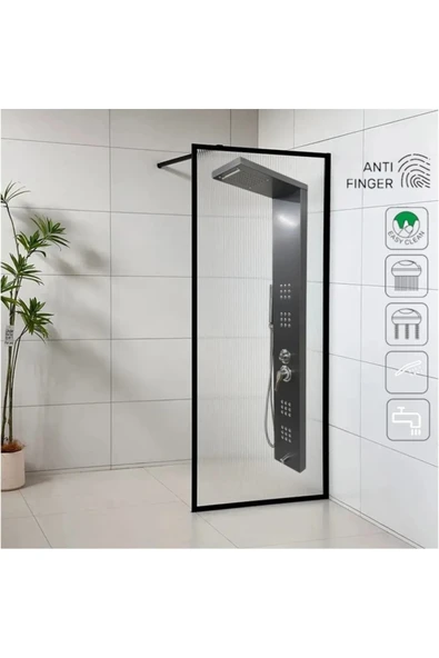 Sam Banyo Sam hazar Siyah Anti Finger Duş paneli, Masajlı Duş(el izi kalmaz) ürün görseli 1