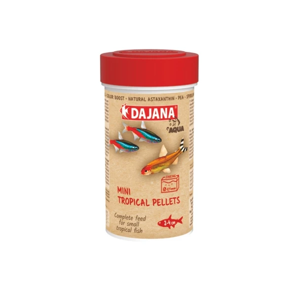 Dajana Mini Tropical Pellets 100 Ml 55 Gr ürün görseli 1