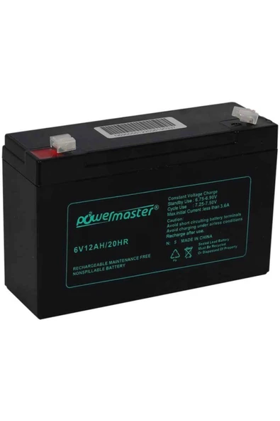Brs Akü 6 Volt 12 Amper * Orbus * Atex ( 150 X 50 X 94 Mm ) ürün görseli 1