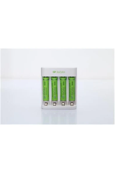 sofianta GP E411 Usb Şarj Cihaz + 4 Adet AAA 950 mAh Şarjlı İnce Kalem Pil ürün görseli 1