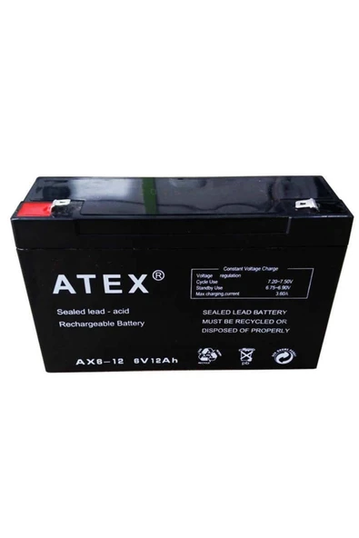 ATEX Ax-6v 12ah Bakımsız Kuru Akü ürün görseli 1