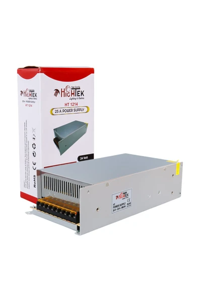 Epatim Hightek Ht1214 24 Volt - 25 Amper - 600 Watt Metal Kasa Adaptör ürün görseli 1