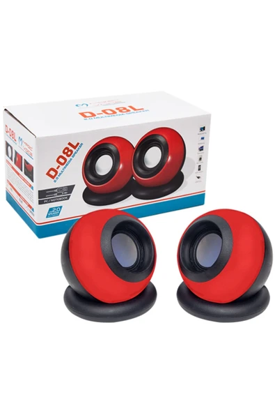Powermaster Magıcvoıce D-08l 1 + 1 Usb Mini Oval Hoparlör ( 3w+3w*4 Ohm) ürün görseli 1