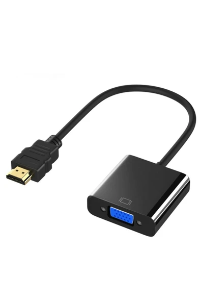 Dolia Hdmı To Vga Dönüştürücü Monitor Tv Projektör 3.5mm Jack Girişli Kısa Kablo ürün görseli 1