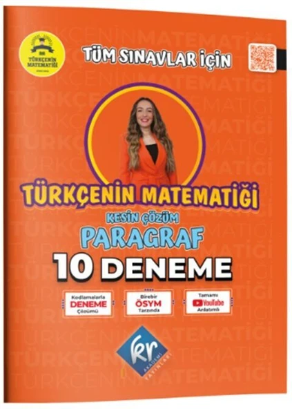 KR Akademi Gamze Hoca Türkçenin Matematiği Tüm Sınavlar İçin Paragraf 10 Deneme ürün görseli 1