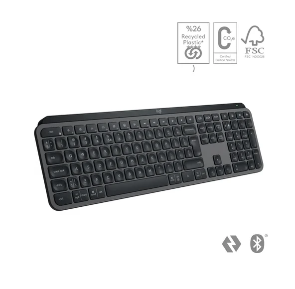 MX KEYS S 920-011594 Türkçe Q Kablosuz Klavye ürün görseli 1