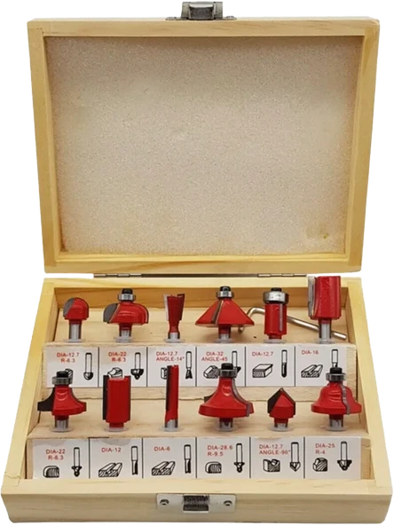 RESİSTE 6MM FREZE SETİ 12 PARÇA ürün görseli 1