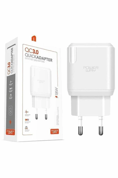 NcK Powerway Qc3 Hızlı 3000 Ma 18w Tüm Telefonlara Uyumlu Usb Şarj Kafa Başlık Adaptörü ürün görseli 1