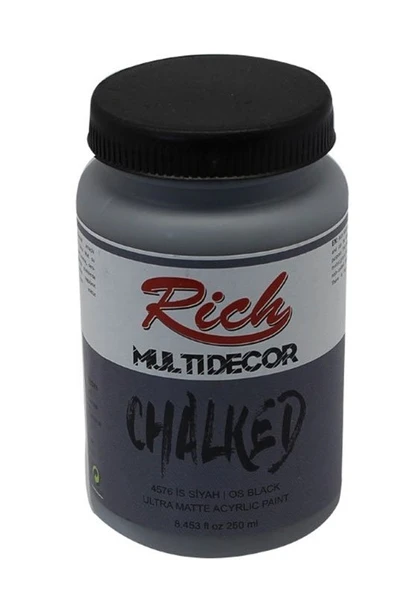 Rich Multi Decor Chalked Boya 250 ml Is Siyah 4576 ürün görseli 1