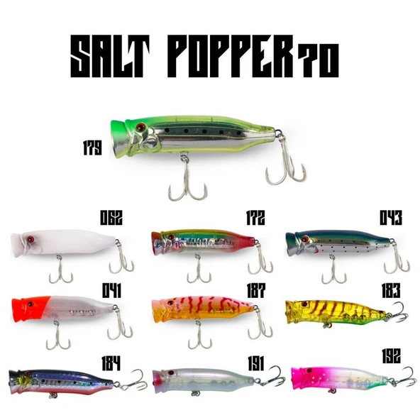 Fujin Salt Popper 70mm 9.5gr Su Üstü Maket Balık ürün görseli 1