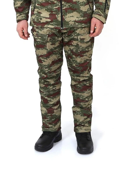Metam Outdoor Softshell Su Geçirmez Kışlık Taktik Erkek Pantolon, Kamuflaj ürün görseli 1