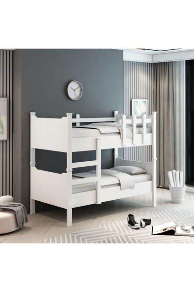 Afilli Ayrılabilen Tamamı Mdf Ranza Beyaz 90x190 R1005 ürün görseli 1