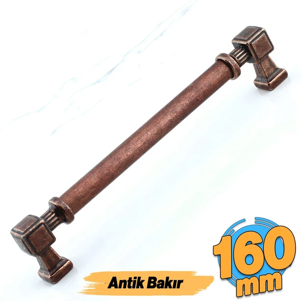Talas Çizgili Antik Bakır Metal Kulp 160 mm 16 cm Mobilya Çekmece Mutfak Dolabı Dolap Kulpları Kulbu Kulpu ürün görseli 1