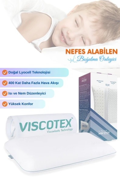 Visco Cairfull Boğulma Önleyici Çocuk Yastığı, 66x33x6cm, Beyaz ürün görseli 1