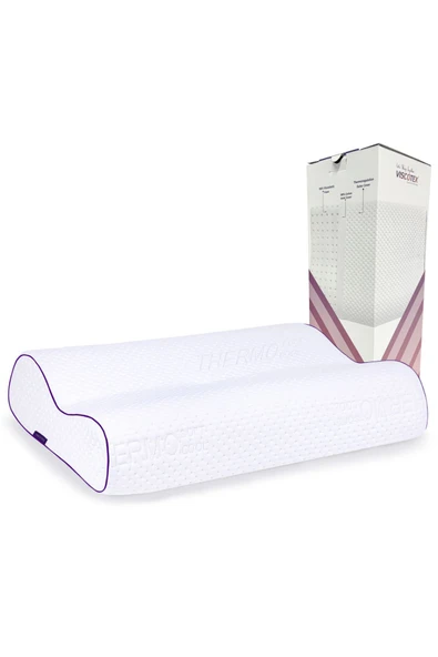 Çift Bombeli Ortopedik Yastık 60x40x14/12cm, Beyaz ürün görseli 1