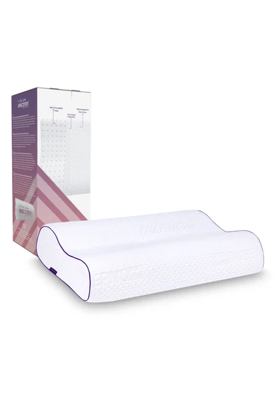 Çift Bombeli Ortopedik Yastık 60x40x11/9 cm Beyaz ürün görseli 1