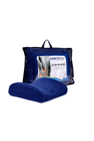 Visco Ortopedik Bel Dayama Minderi 38x33x12 Cm, Lacivert ürün görseli 1