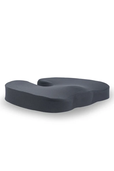 Visco Ortopedik Koksiks Oturma Minderi 44x36/7 cm, Gri ürün görseli 1