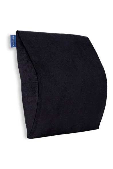 Visco Ortopedik Araç Bel Dayama Minderi 35x33x9 Cm, Siyah ürün görseli 1