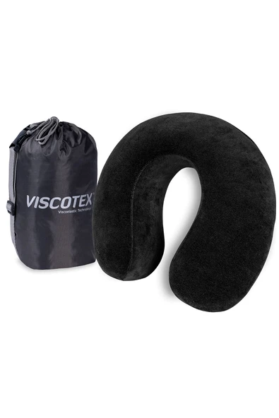 Visco Ortopedik Boyun Yastığı 32x30x10 Cm, Siyah ürün görseli 1