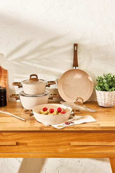 Emsan Royal Natural 7 Parça Tencere Seti ürün görseli 1