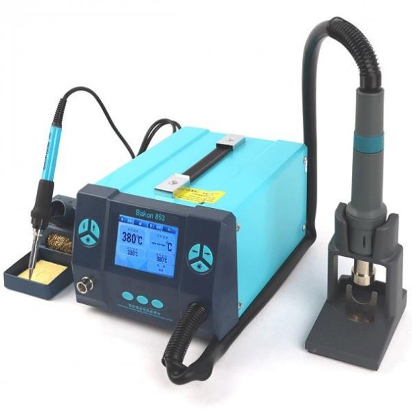 Bakon BK863 İntelligent 2 in 1 Lehimleme ve Sıcak Hava İstasyonu 1000W ürün görseli 1