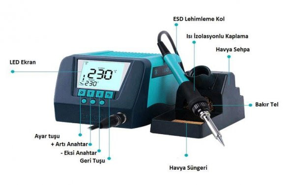 Bakon BK90 90w İntelligent Havya İstasyonu ürün görseli 1