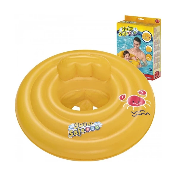BESTWAY DENİZ SİMİDİ BABY FLOAT OTURAKLI SARI 70CM NO32096 ürün görseli 1
