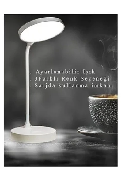 Cata CT-8440 Berlin Dokunmatik Şarjlı Masa Lambası Beyaz ürün görseli 1