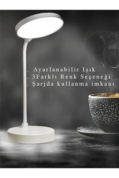 Cata CT-8440 Berlin Dokunmatik Şarjlı Masa Lambası Dimlenebilir Işık Beyaz Renk ürün görseli 1