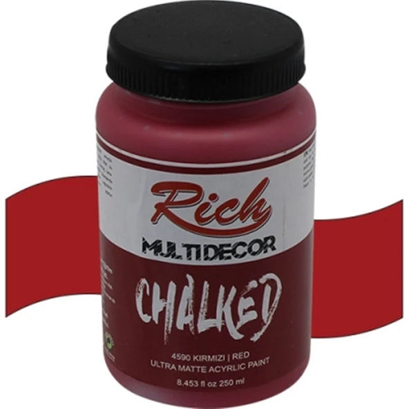 Rich Multi Decor Chalked Boya 250 Ml Kirmizi 4590 ürün görseli 1