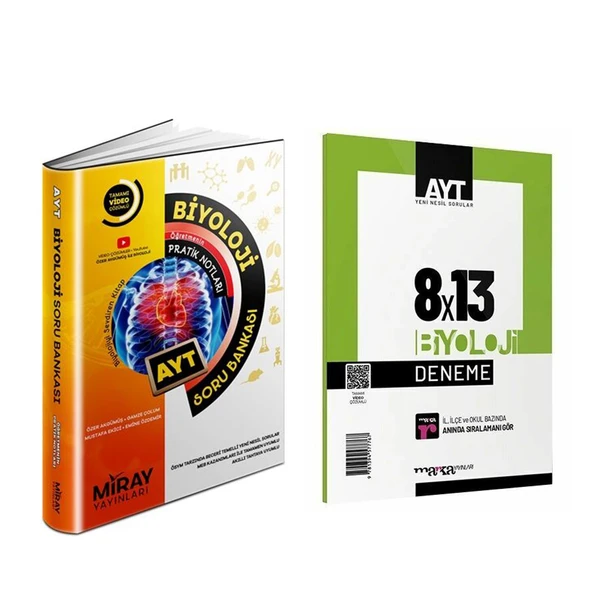Miray Yayınları AYT Biyoloji ve Marka Deneme Seti 2 Kitap ürün görseli 1