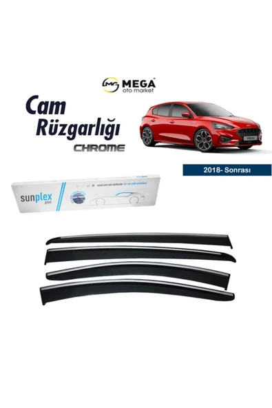 Mega Oto Market Sunpleks Krom Cam Rüzgarlığı Ford Focus 5 HB - SD 2018- Sonrası ile uyumlu ürün görseli 1