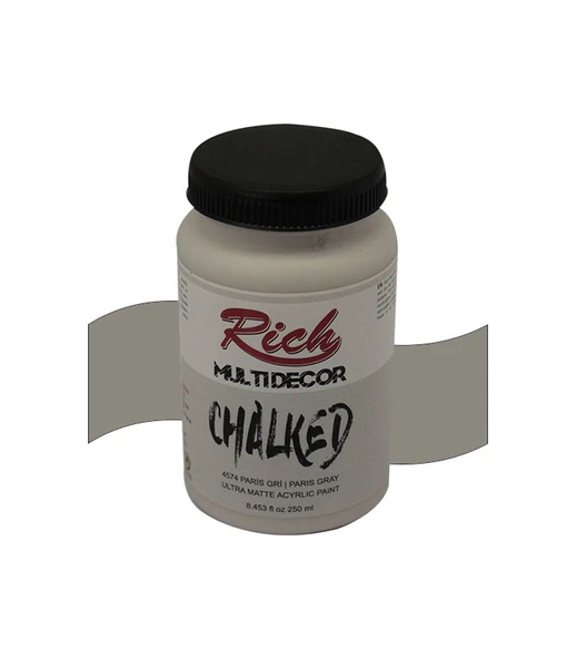 Rich Multi Decor Chalked Boya 250 Ml Paris Gri 4574 - Resim 3