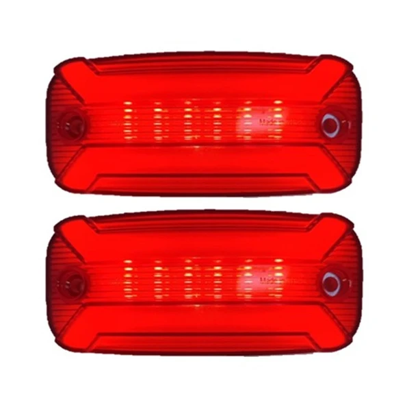 2 Adet Neon Ledli Yan Dorse Kasa Lambası 12-24 Volt Kırmızı ürün görseli 1