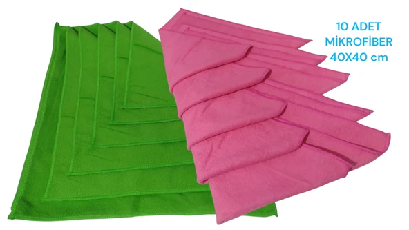 Mikrofiber Çok Amaçlı Temizlik Bezi Sık Dokumalı Antibakteriyel 40X40 Cm 10 Adet ürün görseli 1