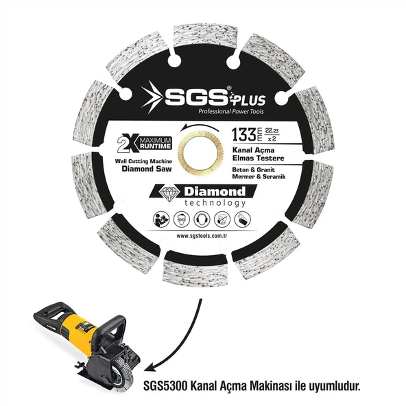 SGS PROFESYONEL ELMAS TESTERE / 133MM - Resim 2