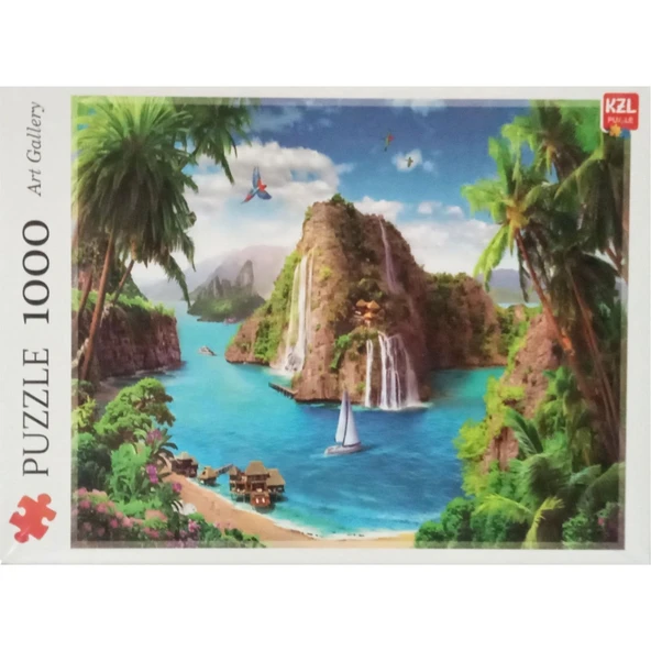 AKILLIELMA-KZL PUZZLE SAKLI CENNET 1000 PARÇA PUZZLE PAZIL 68X48 CM ürün görseli 1