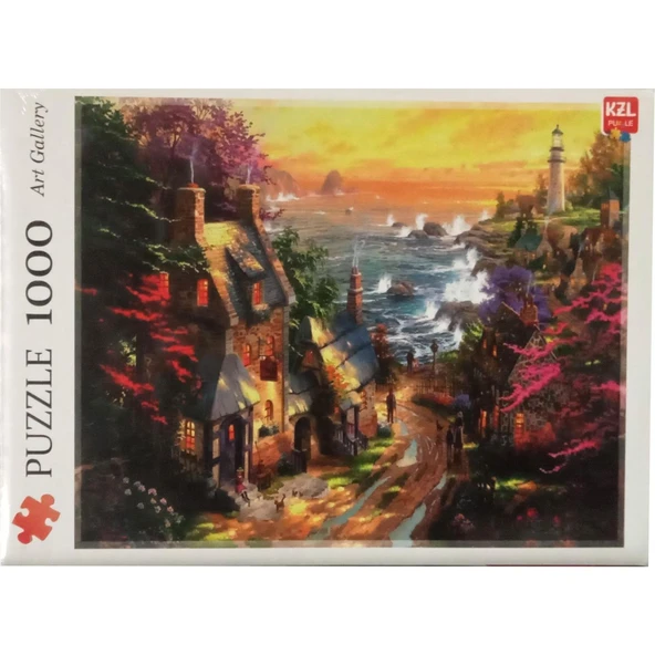 AKILLIELMA-KZL PUZZLE SAHİL KASABASI 1000 PARÇA PUZZLE PAZIL 68X48 CM ürün görseli 1