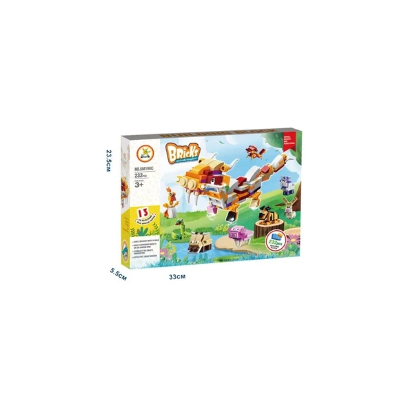 AKILLIELMA-KIZILKAYA LEGO HAYVANLAR 232 PARÇA KZL-SM198C ürün görseli 1