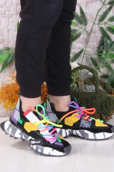 Fort GJ Elanur Rahat Kalın Taban Özel Tasarım Sneaker Kadın Spor Ayakkabı ürün görseli 1