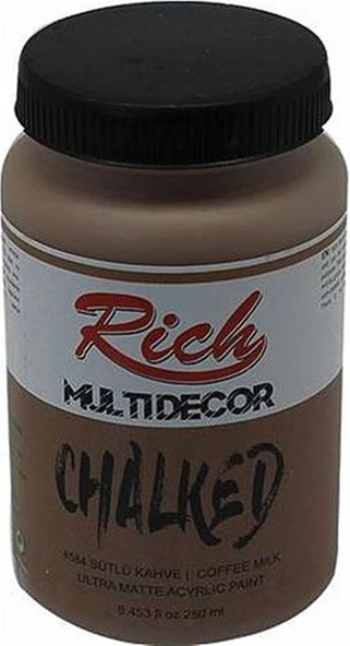 Rich Multi Decor Chalked Boya 250 Ml Sütlü Kahve ürün görseli 1