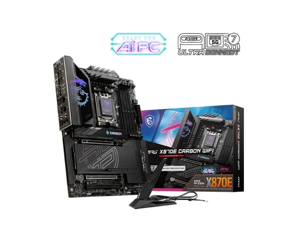 MSI MPG X870E CARBON WIFI AMD X870E SOKET AM5 DDR5 ürün görseli 1