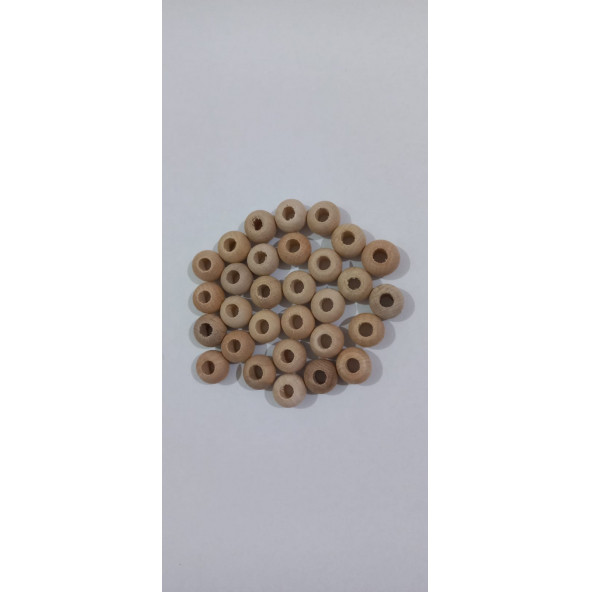 Ahşap Sade Makrome Boncuk 50gr 10mm ürün görseli 1