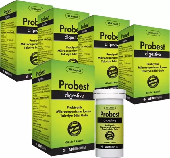 Probest Digestive Probiyotik 20 Kapsül 5'li ürün görseli 1