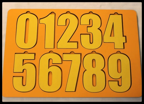 Lazer Kesim Ahşap Sayı Puzzle ürün görseli 1