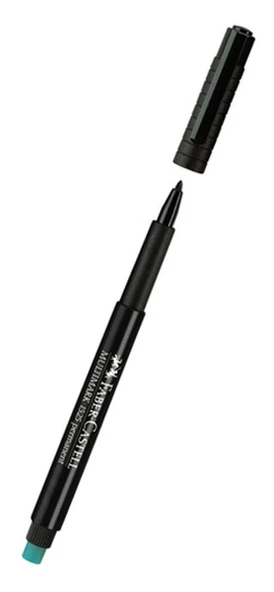 Faber Castell 1525 Permanent Kalem - Asetat Kalemi M Siyah - 3 adet ürün görseli 1