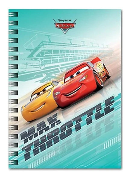 Cars 80 Yaprak Çizgili A6 Not Defteri Spiralli - 3 adet ürün görseli 1