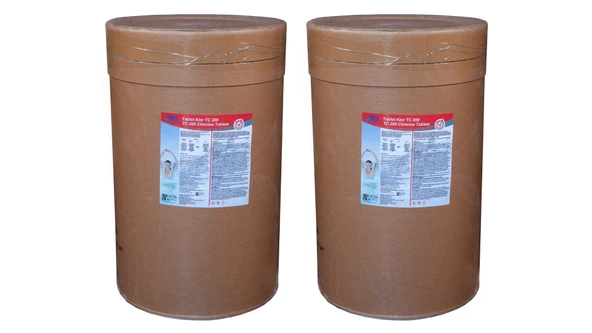 2 ADET Deep Blue 50 KG (100 Kg) Chlor Stabilize Triklor TABLET 200 gr %90 Klor - Chlorine Tablets-ToptancıyızBiz ürün görseli 1
